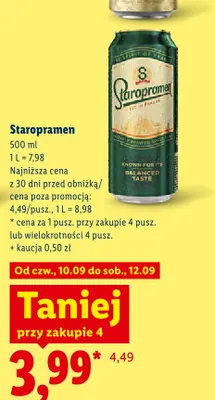 Piwo Staropramen promocja w Lidl