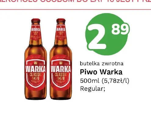 Piwo Warka Classic promocja w Limonka