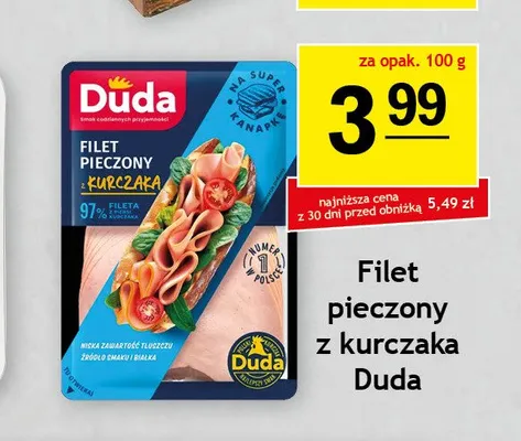 Filet pieczony z kurczaka Duda promocja w Gram Market