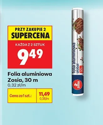 Folia aluminiowa Zosia promocja w Biedronka