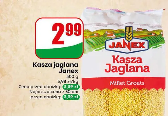 Kasza jaglana Janex promocja w Dino