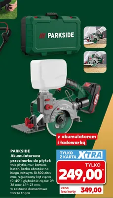 Przecinarka do płytek akumulatorowa Parkside promocja w Kaufland