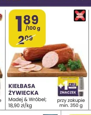 Kiełbasa żywiecka Madej & Wróbel promocja w Stokrotka