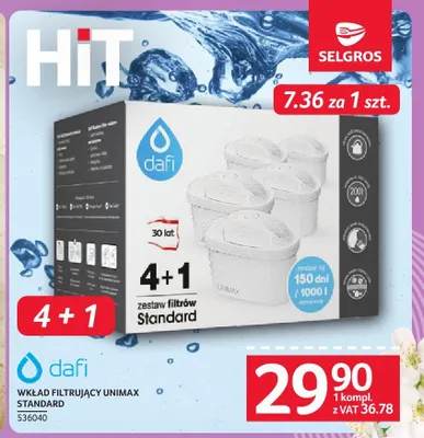 Wkład filtrujący Dafi Unimax Standard 5-pak promocja w Selgros