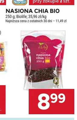Nasiona chia BIO Biolife promocja w Stokrotka