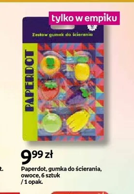 Gumka do ścierania owoce Paperdot 6-pak promocja w Empik