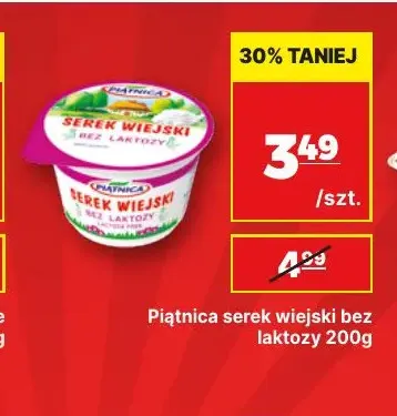 Serek wiejski bez laktozy Piątnica promocja w API Market