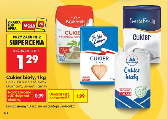 Cukier biały promocja w Biedronka
