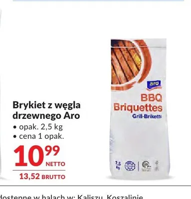Brykiet z węgla drzewnego Aro promocja w Makro