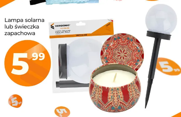 Lampa solarna kula LED biała Vergionic 4000K promocja w POLOmarket