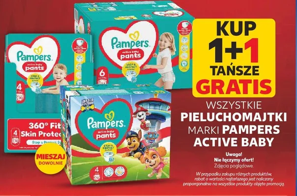 Pieluchomajtki Pampers Active Baby promocja w Kaufland