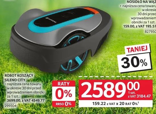 Robot koszący SILENO CITY GARDENA promocja w Selgros