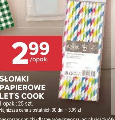 Słomki papierowe Let's Cook promocja w Stokrotka