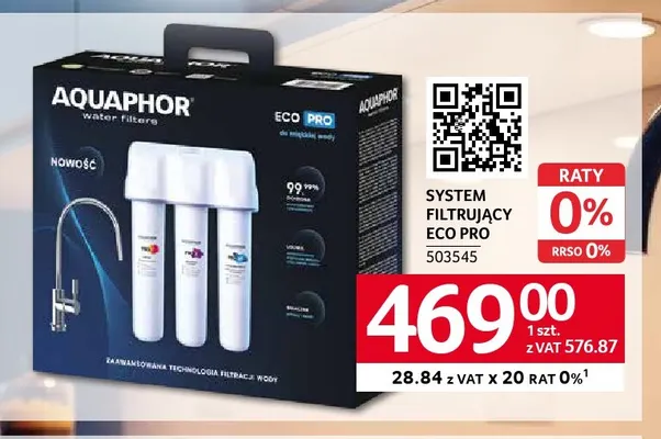 System filtrujący Eco Pro Aquaphor promocja w Selgros