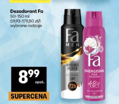 Dezodorant Fa Energising Pink Passion promocja w Delikatesy Centrum