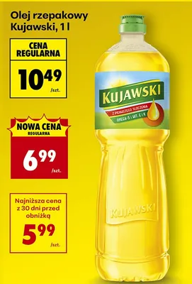 Olej rzepakowy Kujawski promocja w Biedronka