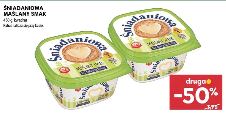 Margaryna Śniadaniowa maślany smak promocja w Stokrotka