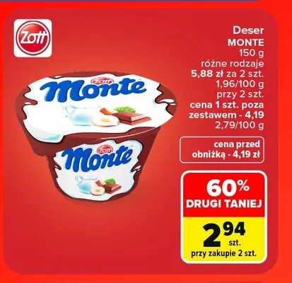 Deser Monte promocja w Carrefour