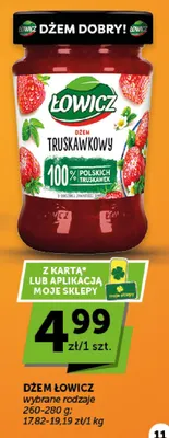 Dżem Łowicz wybrane rodzaje promocja w Euro Sklep