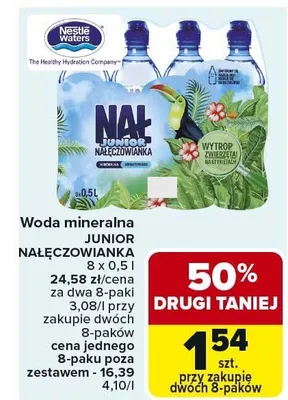 Woda mineralna Junior Nałęczowianka Nestlé promocja w Carrefour