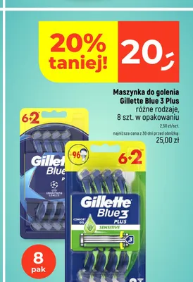 Maszynka do golenia Gillette Blue 3 8-pak promocja w Dealz