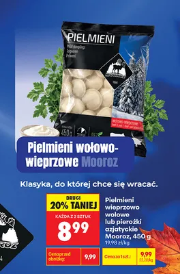 Pielmieni wołowo-wieprzowe Mooroz promocja w Biedronka