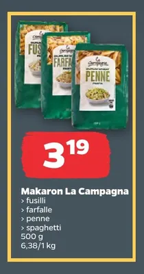 Makaron La Campagna farfalle promocja w Netto