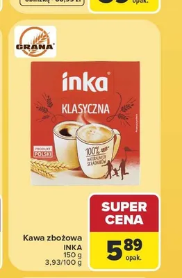 Kawa zbożowa Inka Klasyczna promocja w Carrefour