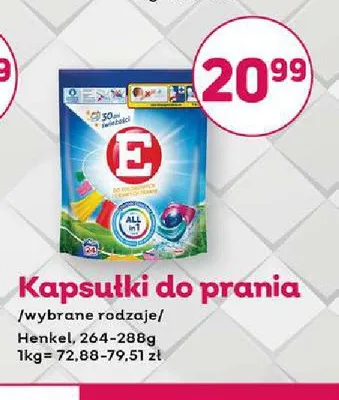 Kapsułki do prania E promocja w Bliski