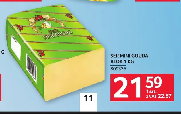 Ser Mini Gouda blok promocja w Selgros
