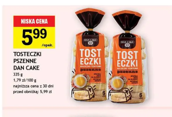 Tosteczki pszenne Dan Cake promocja w Gram Market