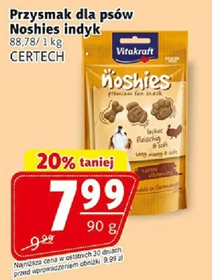 Przysmak dla psów Noshies indyk Vitakraft Certech promocja w Prim Market