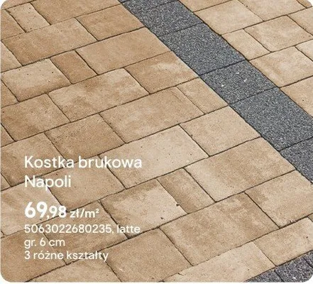 Kostka brukowa Napoli latte promocja w Castorama