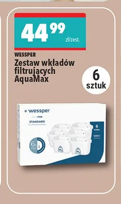 Zestaw wkładów filtrujących Wessper AquaMax 6-pak promocja w Biedronka