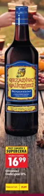 Wino bezalkoholowe Grzaniec Galicyjski promocja w Biedronka