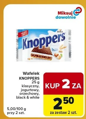 Wafelek Knoppers klasyczny promocja w Carrefour Express