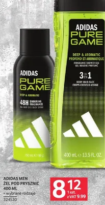 Dezodorant ADIDAS MEN żel pod prysznic Pure Game promocja w Selgros
