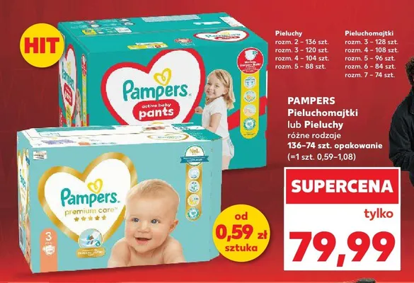Pieluchomajtki Pampers promocja w Kaufland