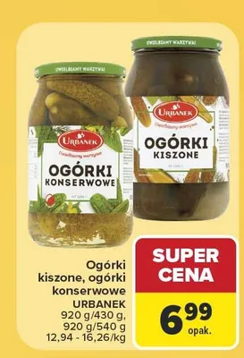 Ogórki kiszone Urbanek promocja w Carrefour Market