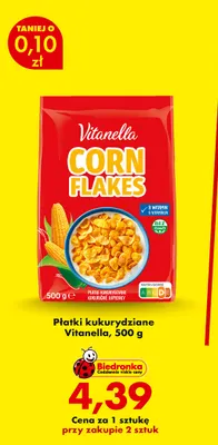 Płatki kukurydziane Vitanella promocja w Biedronka