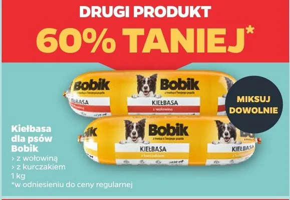 Kiełbasa dla psów z wołowiną promocja w Netto