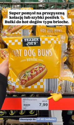 Bułki hot-dog typu brioche Trader Joe's promocja w Aldi