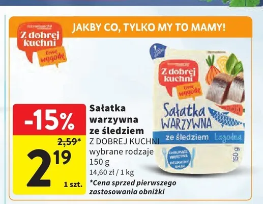 Sałatka warzywna ze śledziem Z Dobrej Kuchni promocja w Intermarche