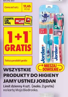 Produkty do higieny jamy ustnej Jordan promocja w Biedronka