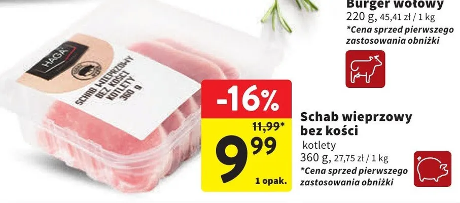 Burger wołowy promocja w Intermarche