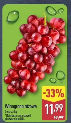 Winogrono różowe promocja w Aldi
