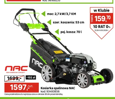 Kosiarka spalinowa Nac promocja w Leroy Merlin