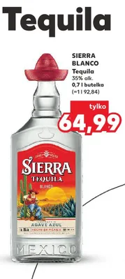 Tequila Sierra Blanco 35% promocja w Kaufland