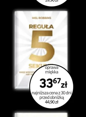 Książka Reguła 5 sekund Mel Robbins promocja w Empik