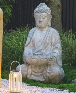 Fontanna ogrodowa Big Budda promocja w Castorama